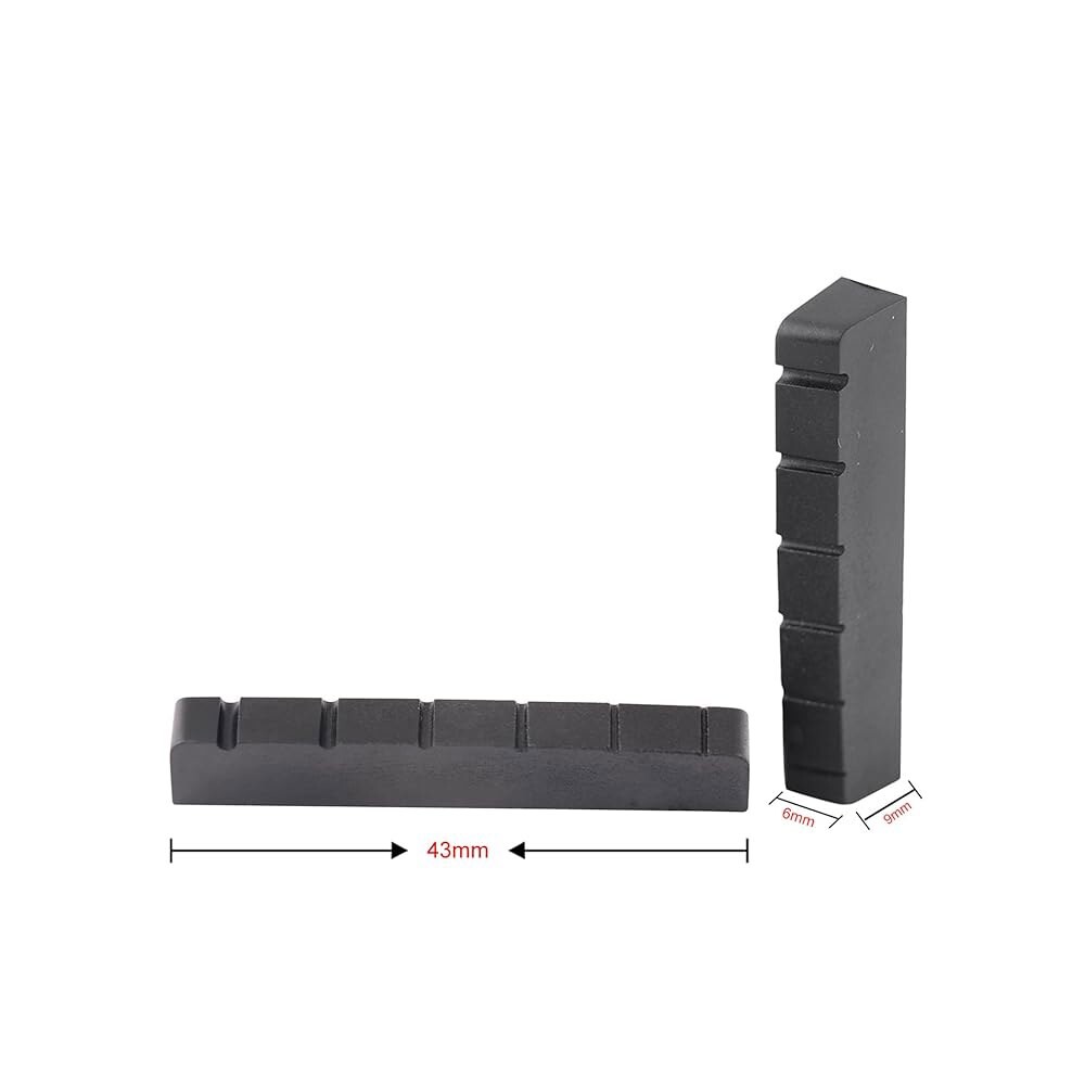 [해외] 메탈로르 6 스트링 그래파이트 기타 너트 프리슬롯 스타일 어쿠스틱 블랙 액세서리 9MM 또는 세트 일렉트릭