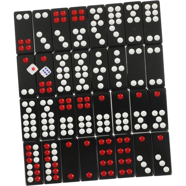 도미노 놀이 세트 알라섬 1세트 파이 고우 비밀 보드 게임 카드 마작 테이블 타일 휴대용 포커 전통 멜라민