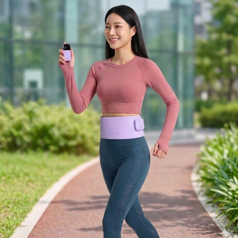 발란스핏 EMS 슬림 벨트 프로 간편 홈트레이닝 뱃살 자극 복부 온열 찜질