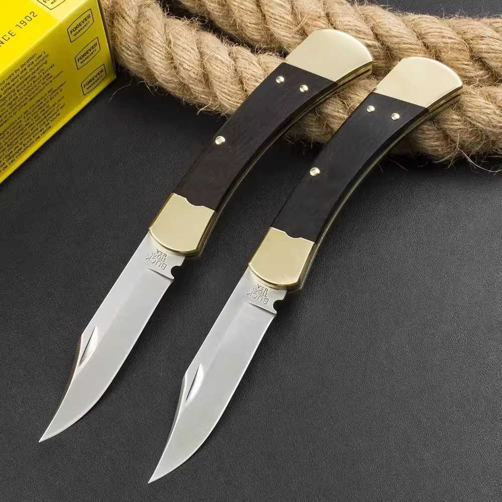 BUCK 110BRS 폴딩 포함 레더시스 나이프