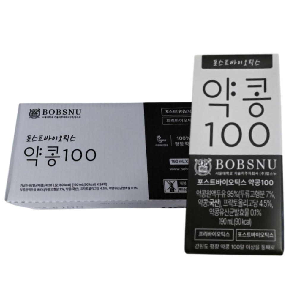 밥스누 서울대 밥스누 포스트바이오틱스 약콩100 두유 190ml X 24팩