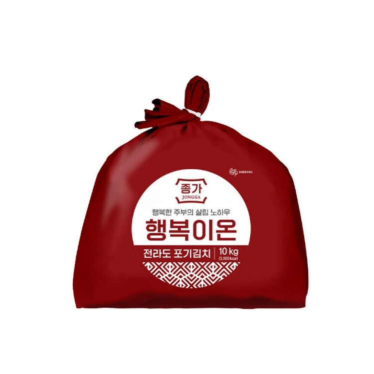 [오늘출발] 대상 종가 전라도 행복이온 포기김치 10kg 1입(고급 국내산 김치)
