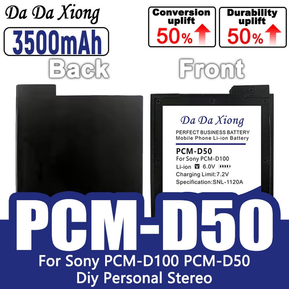 [오늘출발] [해외] [호환] 소니 호환 PCM D 00 PCM D50 DIY 인 스테레오용 DaDaXiong 3500mAh 배터리