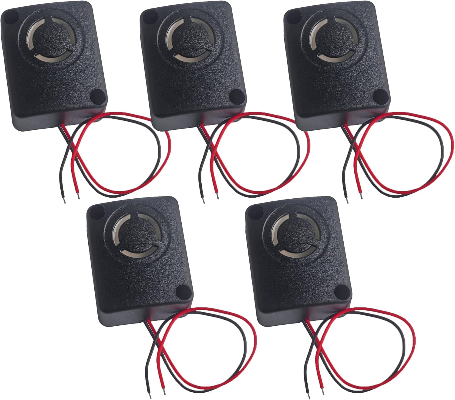 [오늘출발] [해외] Wishiot 12V DC 블랙 미니 피에조 알람 사이렌 110dB 보험 5개 ) 차량용 방지