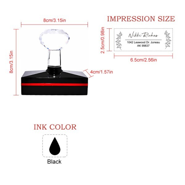 [해외] 맞춤형 주소 스탬프 제조기 - 레이저 각인 청첩장 사무용품 및 기업 선물 세트(프리미엄 케이스 포함)