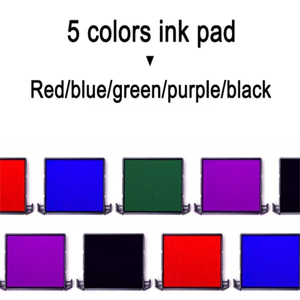 [해외] 사용자 정의 셀프 잉크 레이저 고무 스탬프 주소 디자인 텍스트 로고 그림으로 생성 1-8 라인