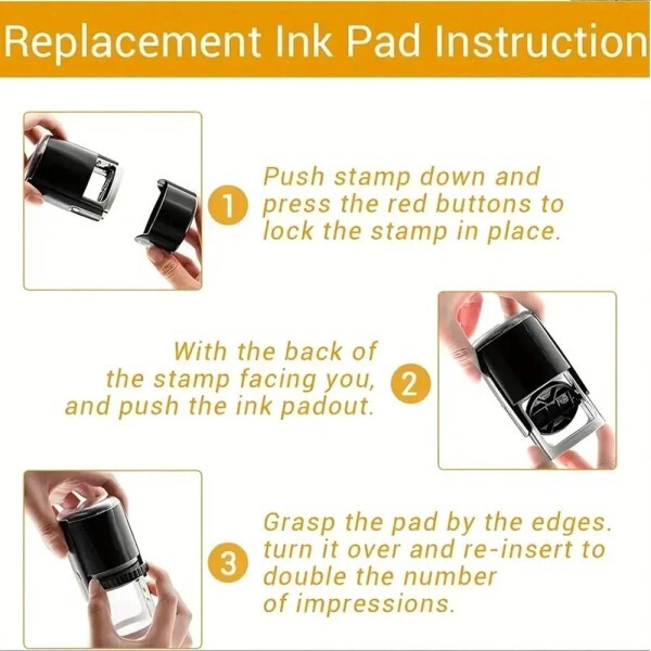 [해외] 맞춤형 자동 스탬프 최대 텍스트 주소 사무실 큰 이름 인감 여러 잉크 색상 옵션