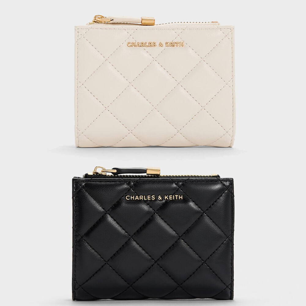 찰스앤키스 찰스앤키스 Alva 퀼팅 탑 지퍼 스몰 월렛 미니 지갑 여성 반지갑