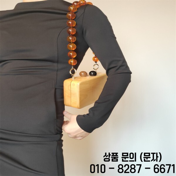 [해외] 여성을위한 핸드백에 대한 중국 스타일의 수지 비즈 체인 가방 스트랩 플라스틱 링크