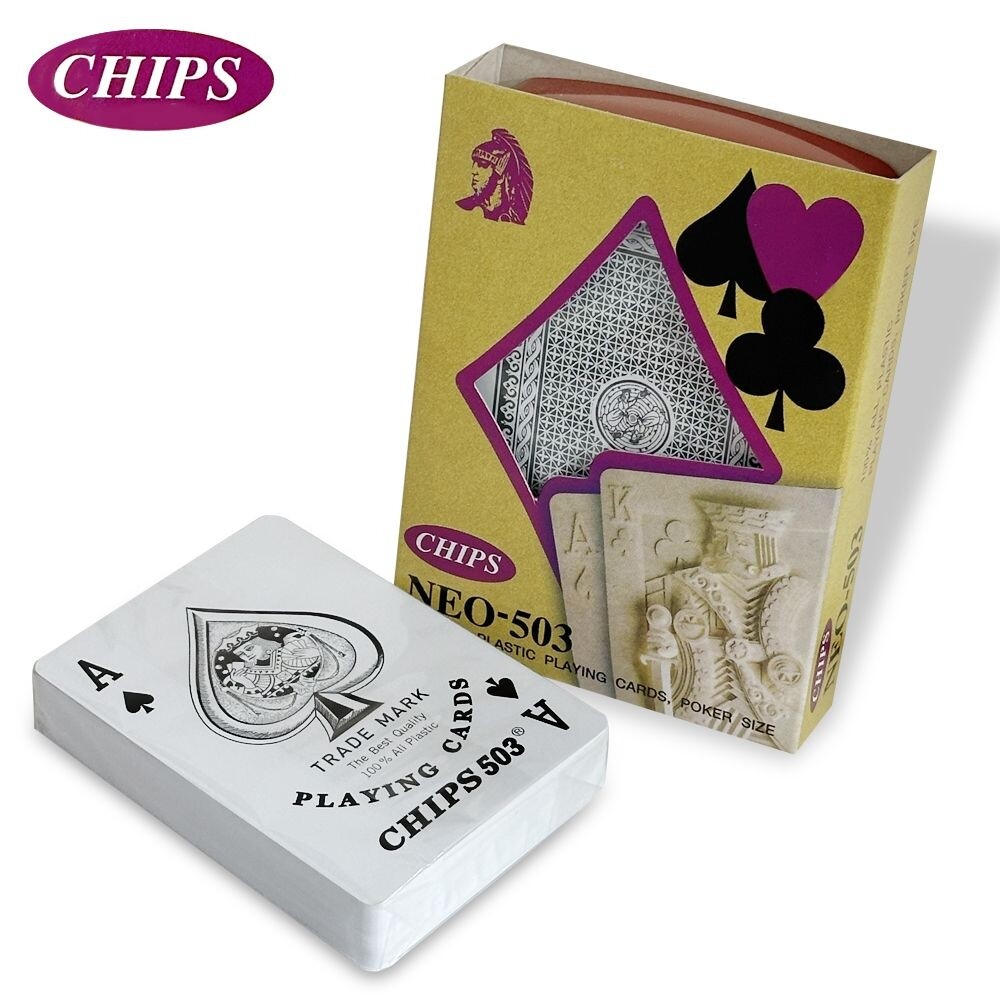 CHIPS 플레잉 카드 NEO-503/고급/트럼프/포커/홀덤/마술/게임/다용도/다목적/블랙잭/훌라/바카라/보드/친목