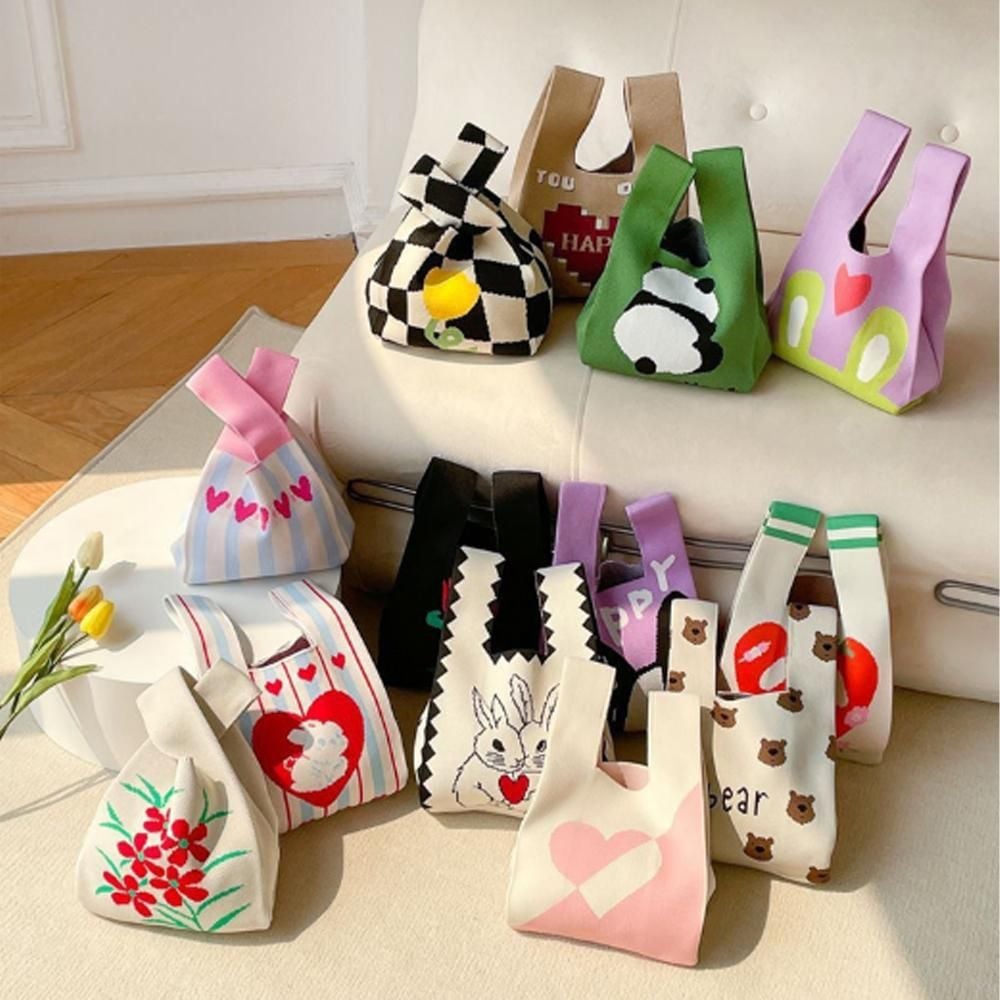 손뜨개가방 손목 니트백 네트백 미니 뜨개가방 복조리백 데일리가방 데일리백 손목가방ant8+2GDu