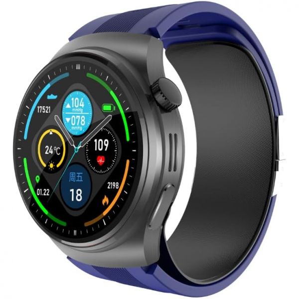 [해외] 혈압 트렌드가 있는 피트니스 스마트워치 123가지 스포츠 모드 수면 분석 블루투스 통화 1.39인치 IPS 화면