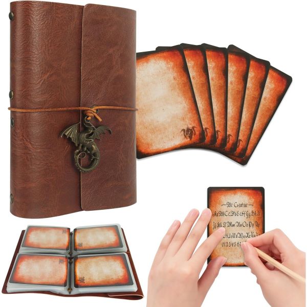 [해외] 스펠북 카드 소지자 DND RPG 포켓 및 참고 던전 드래곤 초보 마스터용 추억 TTRPG 게임 액세서리포커 사이