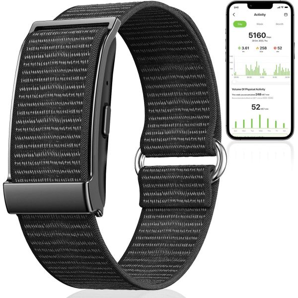 스마트 팔찌건강 및 피트니스 트래커 24시간 연중무휴 심장 모니터 수면 무료 앱 포함 멀티 스포츠 손목밴