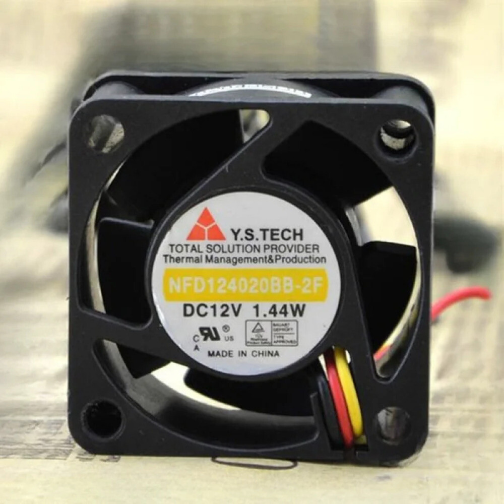 [해외] Y.S.TECH NFD124020BB-2F 12V 1.44W 3선 냉각팬신
