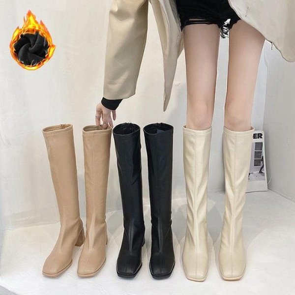 더블디 여성 캐주얼 가벼운 사계절 기모 롱 부츠 LK-W888N 12335716A
