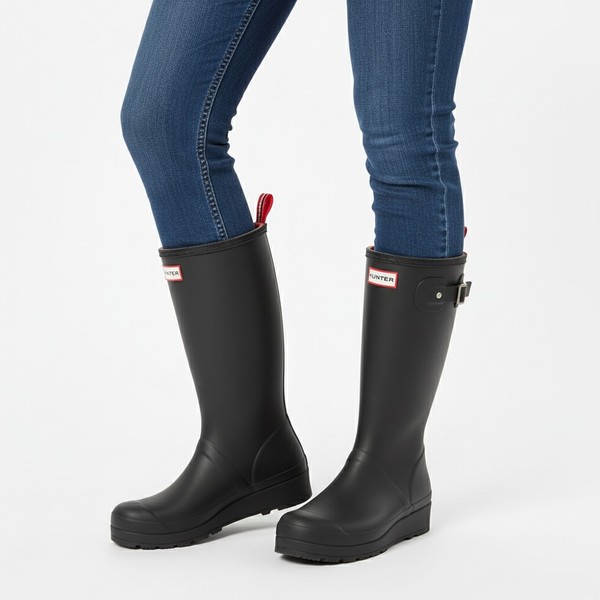 26SS 플레이 톨 웰링턴 레인 여성 부츠 WFT2007RMA BLK