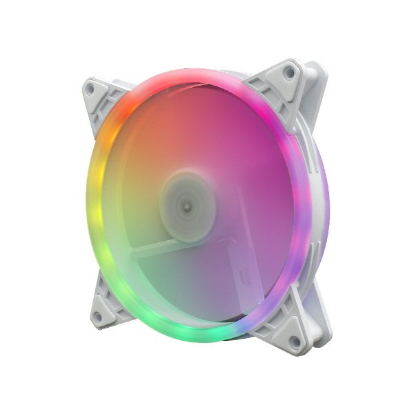 [오늘출발] 에이원 스톰 Auto RGB 더블링 140mm 화이트 시스템쿨러 저소음 케이스 쿨링팬