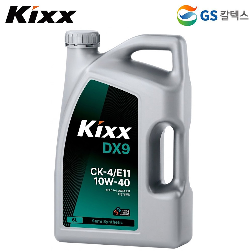 [오늘출발] Kixx 디젤 엔진오일 DX9 CK4 10W40 (6L) 고출력 대형차 트럭 버스 건설