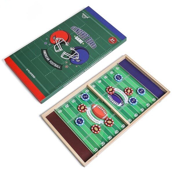 AIUAZA 럭비 빠른 클래식 파칭코 팩 게임 나무 에어 하키 보드 게임 가족과의 경기 밤 친구 파티 성인과