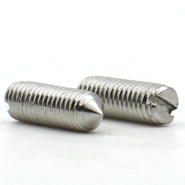 [해외] (10PCS)M1.6 M2 304 A2-70 스테인레스 스틸 슬롯 팁 세트 나사 기계 콘 포인트 그럽 DIN553
