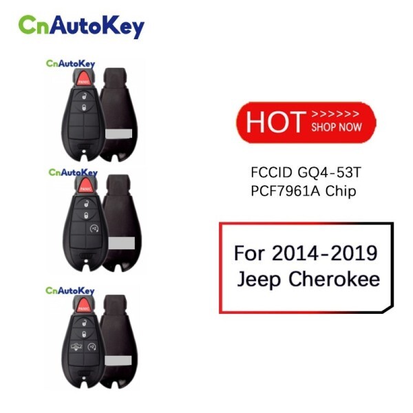 [오늘출발] 몽테조이 OEM RAM FCCID GQ4-53T PCF7961A 46 칩 원격 자동차 키 Fob 닷지 2013-2016 주파수 433Mhz CN0870