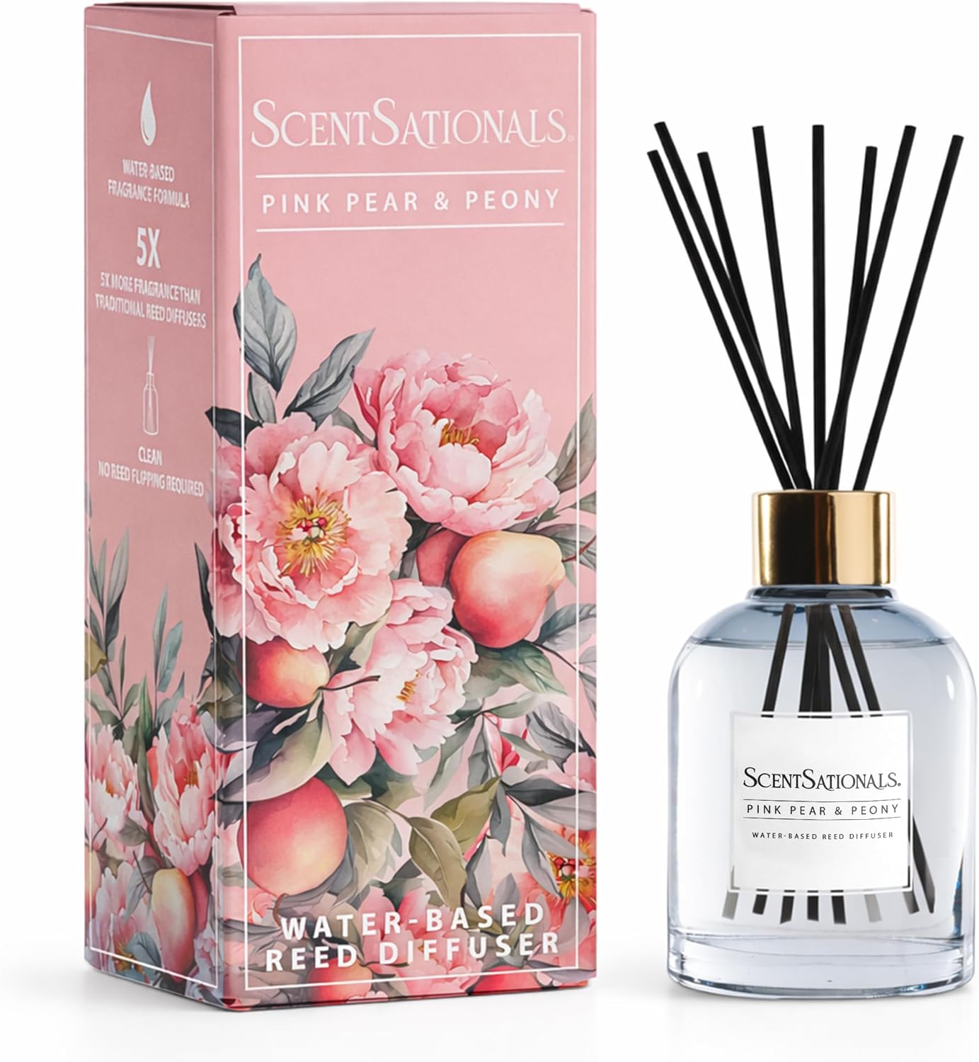 [오늘출발] 향기세이셔널스 수성 리드 디퓨저 - 핑크 배 모란 5 FL OZ 아로마테라피