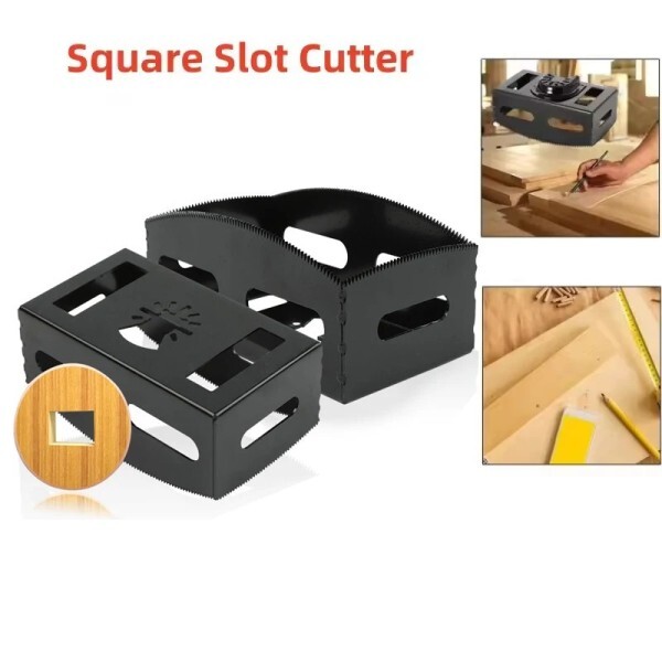 [해외] 유니버설 보물 사각형 슬롯 커터 목공 구멍 톱 블레이드 벽 패널 알루미늄 플라스틱 석고 보드 절단