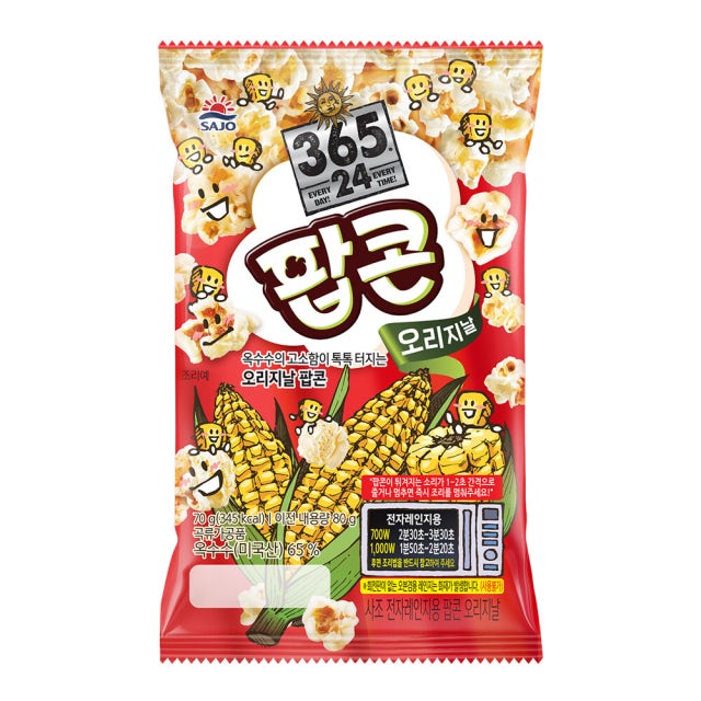 [사조그룹]사조 사조 팝콘 오리지널 80g x 6개 / 70G 으로 리뉴얼