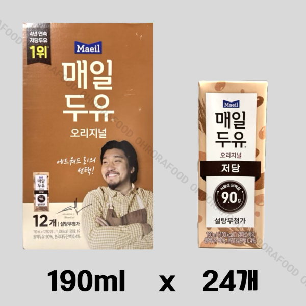 [오늘출발] 매일유업 매일유업 매일두유 오리지널 식이섬유 190ML  24팩