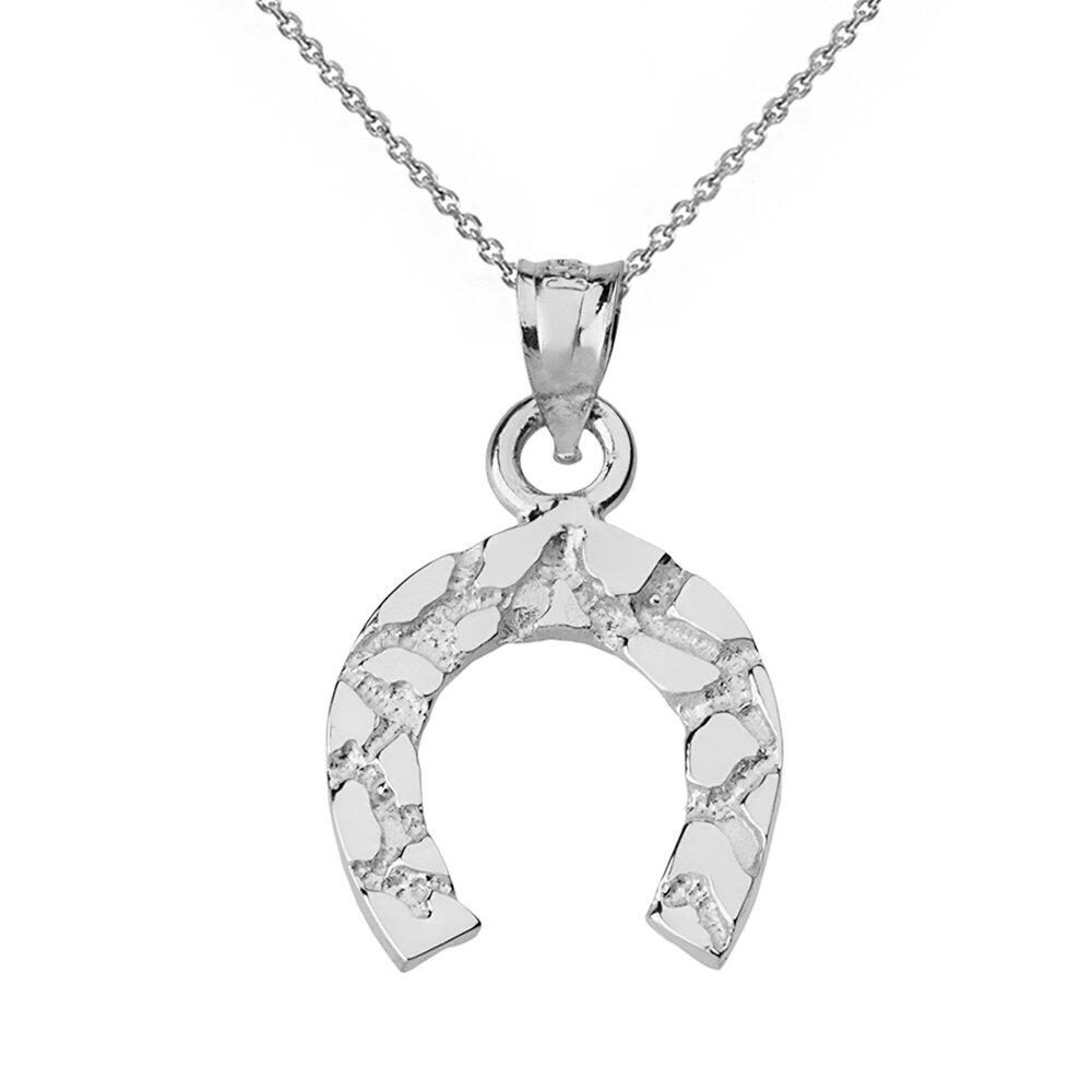 [해외] Lucky Nugget 말굽 참 펜던트 목걸이 순은 306902