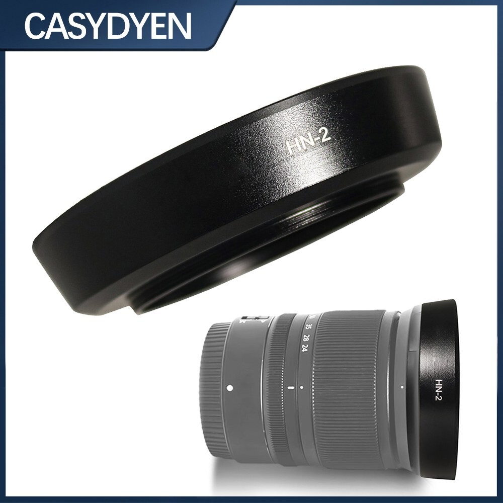 [오늘출발] [호환] 호환 HN 2 금속 렌즈 후드 52mm 블랙 렌즈 후드 니콘 호환 AF 28mm f/2.8D AI S 35 70mm f/3.3 4.5 카메라