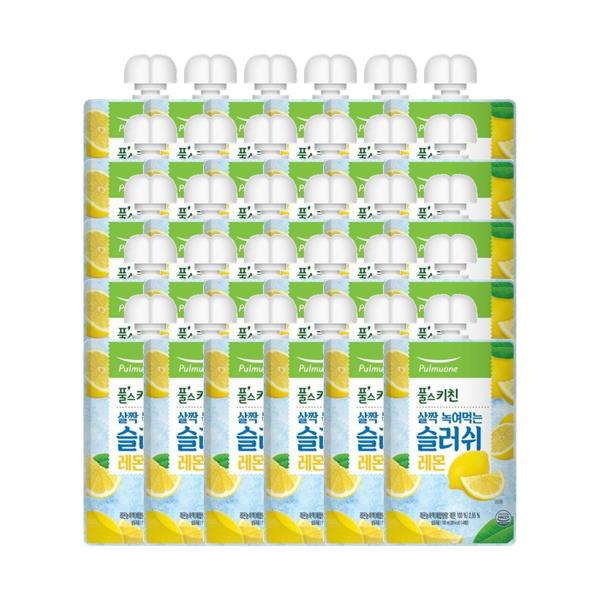 [오늘출발] 녹여먹는 슬러쉬 레몬 풀스키친 100ml 30개 과일주스 카페 학교 유치원 탕비실