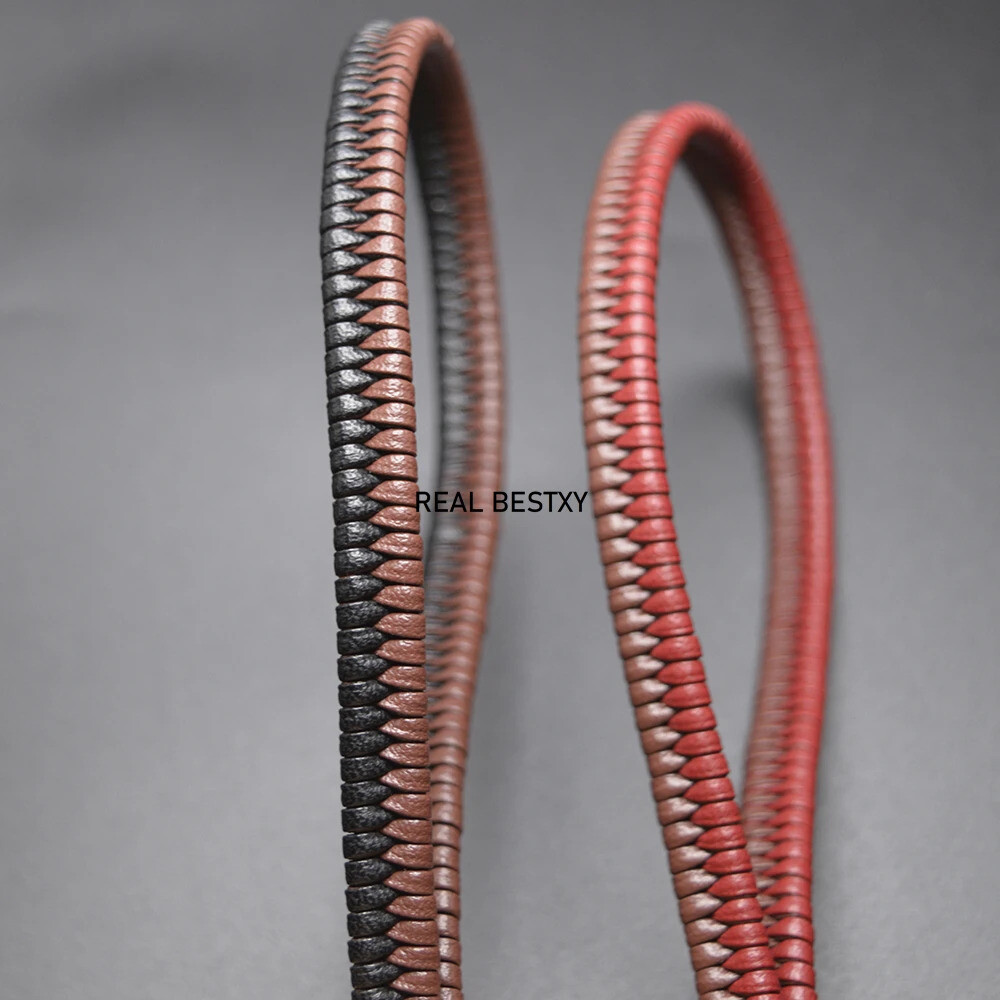 수제 브레이드 플랫 가죽 코드 팔찌 목걸이 제작 DIY 프로모션 1 야드 약 9x4mm