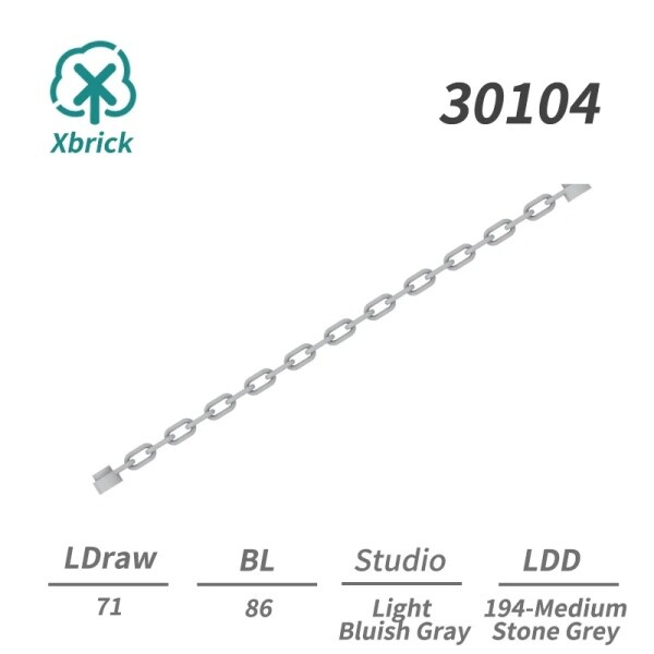 [해외] [호환] 10 개 몫 Xbrick 체인 2l 링크(16-17L) 빌딩 블록 MOC 액세서리 브랜드 교육 크리에이티브와 호환 가능