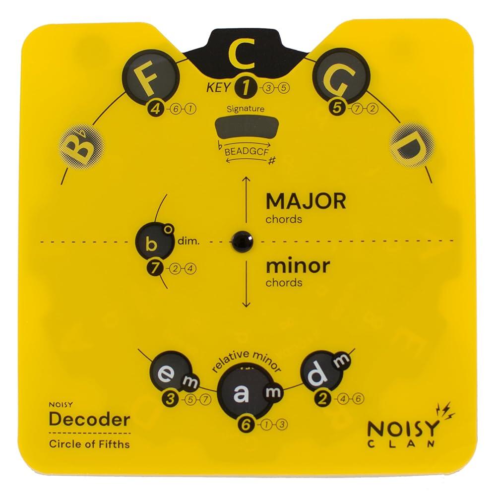 미국수입정품 Noisy Clan Circle of Fifths 휠 툴 내장 스탠드 포함 - 신학기 음악 학습 도구 이론 코드 및