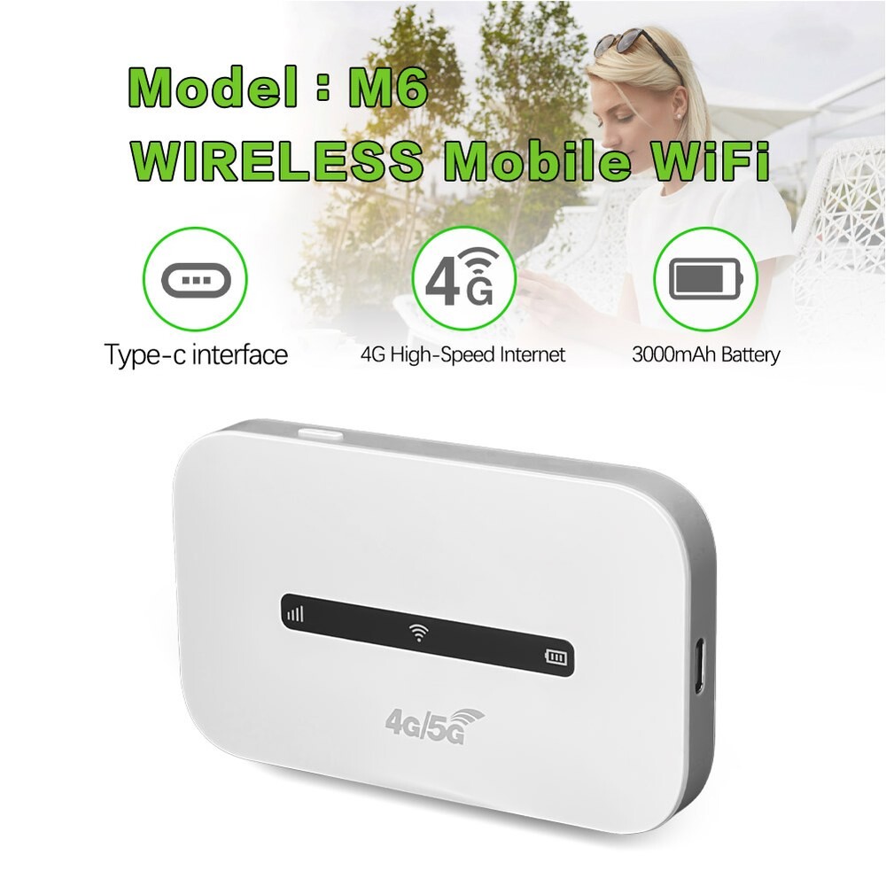 [오늘출발] [호환] 호환 4G/5G 모바일 WIFI 라우터 150Mbps 4G LTE 무선 라우터 3000mA 휴대용 포켓 MiFi 모뎀 Sim 카드 슬롯