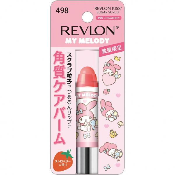 [해외] 마이멜로디 Lebron Kiss Sugar Scrub SANRIO My Melo 498 Strawberry Sweet and Juicy Scent 2 6g Lip Balm