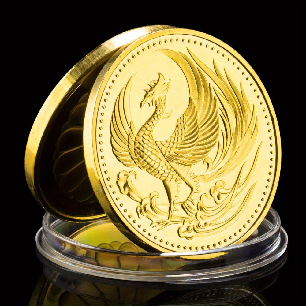 피닉스 기념품 동전 도금 기념 주화 신화 생물 세속적 새 패턴 소장용 동전