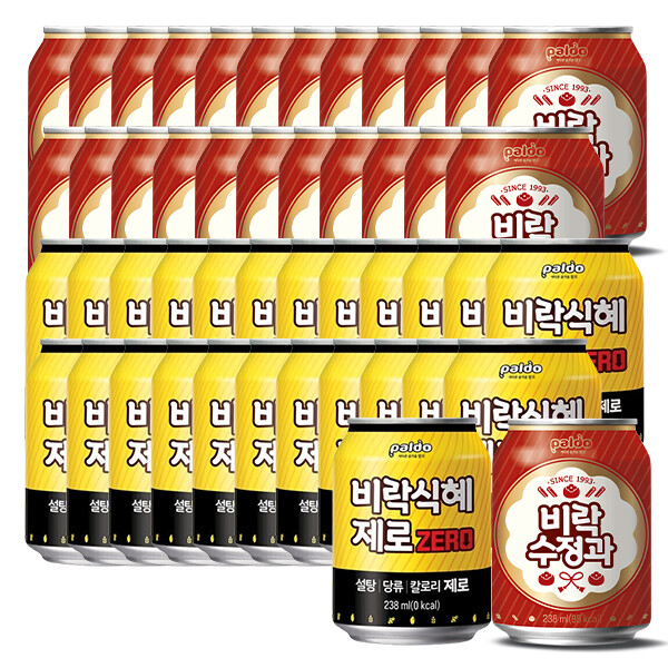 [오늘출발] 팔도 비락식혜제로 24개 + 수정과캔 24개