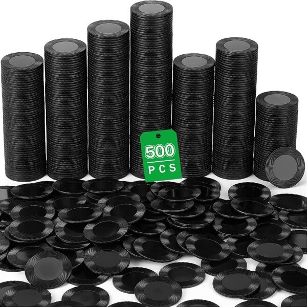 Leitee 레이티 500pcs 플라스틱 포커칩 38mm 연동 게임칩 경량 세트 토큰 빙고칩 블랭크 카지노 카운팅칩