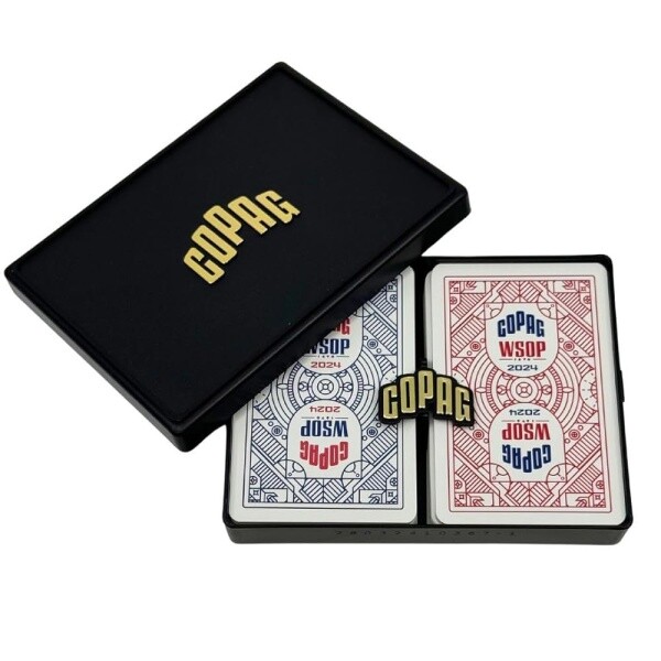 코팩 WSOP 레트로 디자인 100 플라스틱 플레이 카드 좁은 사이즈 브릿지 점보 블루 레드 더블 세트