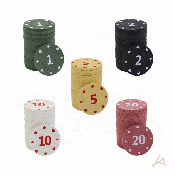 파티용 홀덤 카지노 텍사스 포커칩 100p 카드놀이 가족 오락 보드게임칩 오피스용품