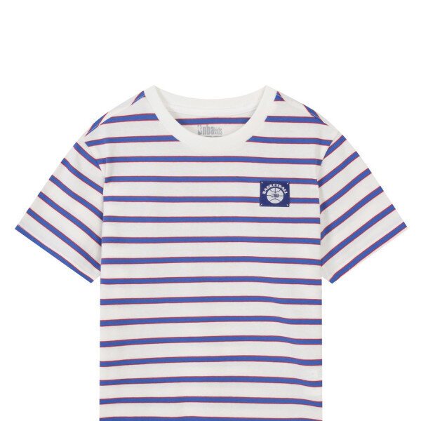 (NBA KIDS)NBA 스트라이프 반소매 티셔츠 아이보리 K242TS006P_US