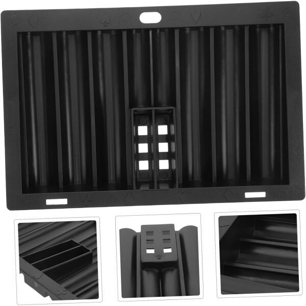 키산젤 칩 박스 포커 홀더 테이블 트레이 디스플레이 케이스 투명 인사 딜러 정리함 파티 게임 아크릴