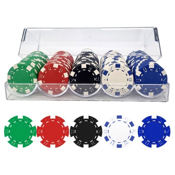 영라이즌 국제규격 마카오 카지노칩 포커칩 하드케이스 세트 컬러칩 100P 투... 1개