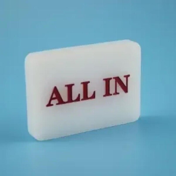 크리스탈 텍사스 포커 칩 전문 카지노 게임 소장 선물 토큰 코인 테이블 기념품 1. ALL IN 1개