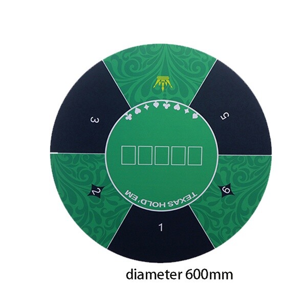 휴대용 텍사스 포커 라운드 고무 테이블 매트 엔터테인먼트 전문 카지노 매트 마작 보드 게임 테이블