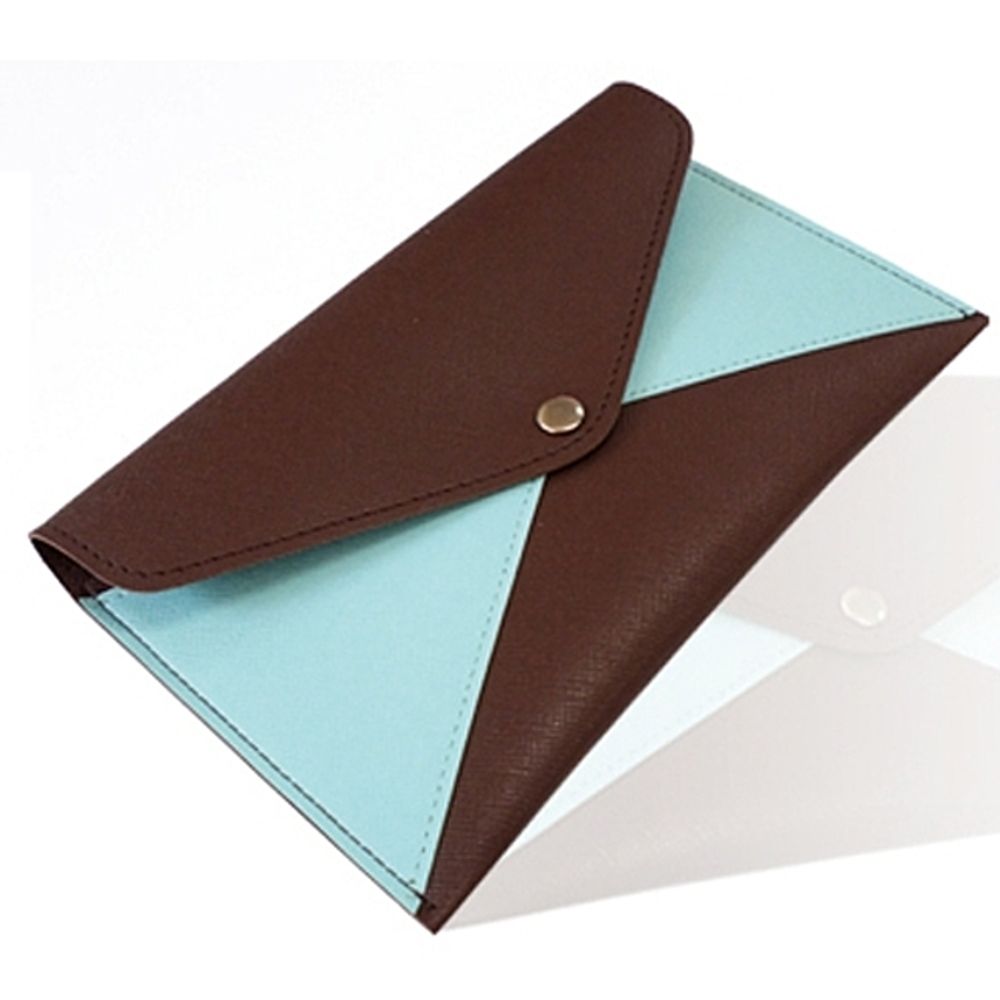 로얄 투톤 통장 파우치 브라운 R-1027/통장지갑/다용도지갑/예쁜통장지갑/통장보관/통장케이스/카드통장파