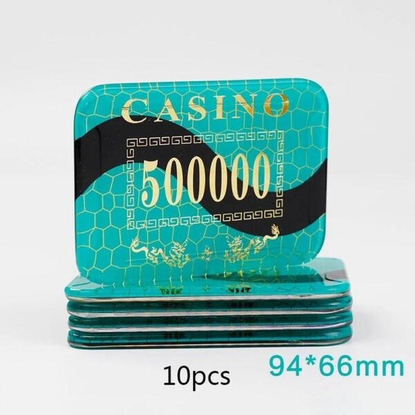 텍사스 포커 칩 라운드 스퀘어 엔터테인먼트 카지노 게임 바카라 키트 전문 테이블 15. 500000 1개